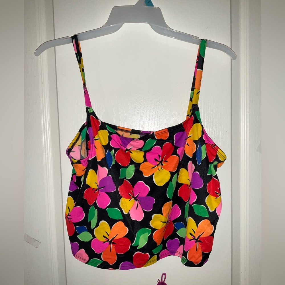 VTG Catalina Neon Flowers Bikini top
